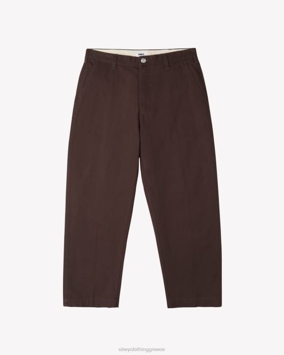 java καφέ είδη ένδυσης 686F35 OBEY μεγάλο παντελόνι chino άνδρες