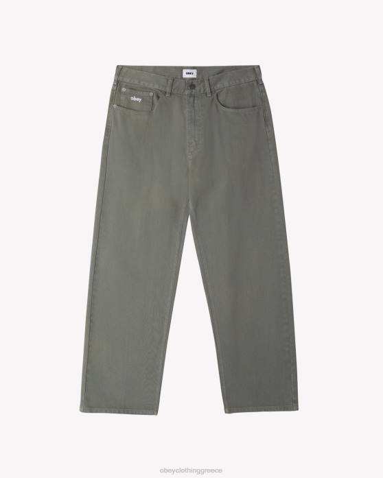 δάφνινο στεφάνι είδη ένδυσης 686F79 OBEY bigwig φαρδύ τζιν άνδρες