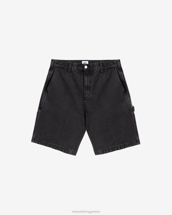 σκονισμένο μαύρο είδη ένδυσης 686F87 OBEY ζωγράφοι ξυλουργός τζιν κοντό άνδρες