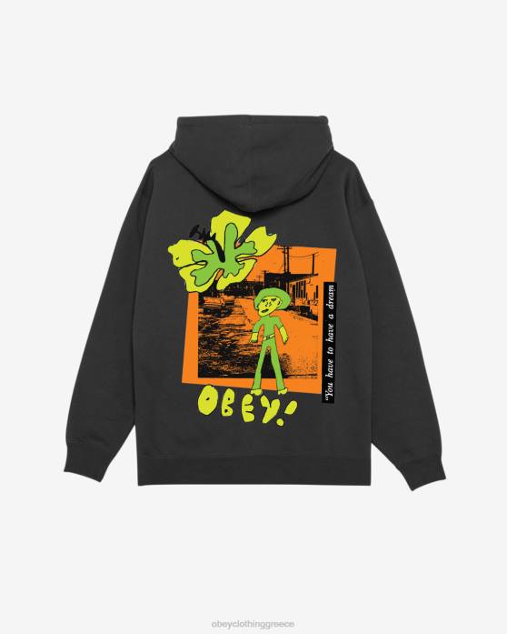 μαύρος είδη ένδυσης 686F154 OBEY πρέπει να έχεις ένα όνειρο πουλόβερ βαρέων βαρών άνδρες