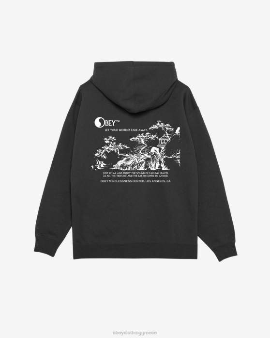 μαύρος είδη ένδυσης 686F161 OBEY αφήστε τις ανησυχίες σας να εξαφανιστούν, η βαριά κουκούλα με φερμουάρ άνδρες