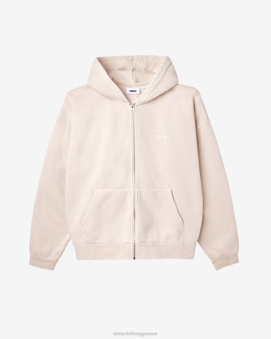 πηλός χρωστικής είδη ένδυσης 686F204 OBEY Κουκούλα με φερμουάρ από πεζά pigment άνδρες