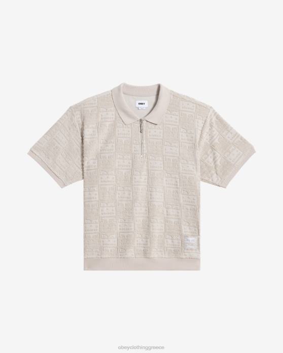 ασημί γκρι είδη ένδυσης 686F114 OBEY Κάρτερ Τέρι πόλο άνδρες