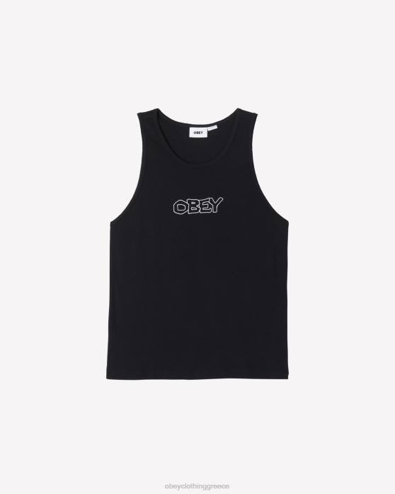 μαύρος είδη ένδυσης 686F123 OBEY ιχνοδεξαμενή πλευρών άνδρες