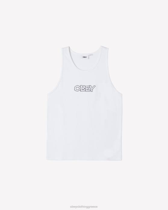 άσπρο είδη ένδυσης 686F124 OBEY ιχνοδεξαμενή πλευρών άνδρες