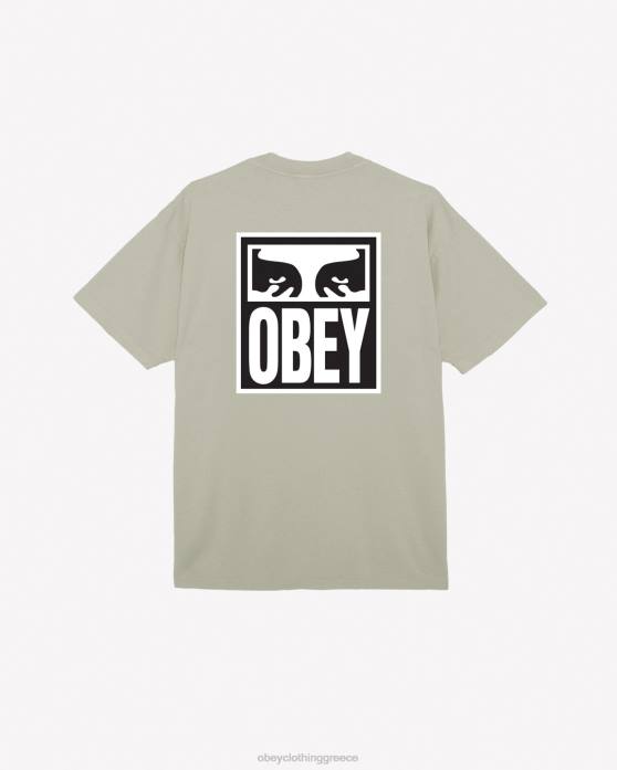 ασημί γκρι είδη ένδυσης 686F274 OBEY Εικονίδιο μάτια ii βαρέων βαρών μπλουζάκι άνδρες