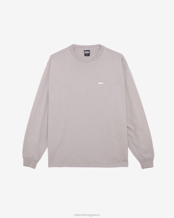 ασημί γκρι είδη ένδυσης 686F283 OBEY τολμηρό iii βαρέων βαρών μπλουζάκι άνδρες