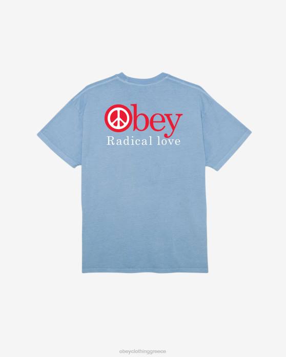 χρωστική ορτανσία είδη ένδυσης 686F367 OBEY μπλουζάκι ριζοσπαστικής χρωστικής αγάπης άνδρες