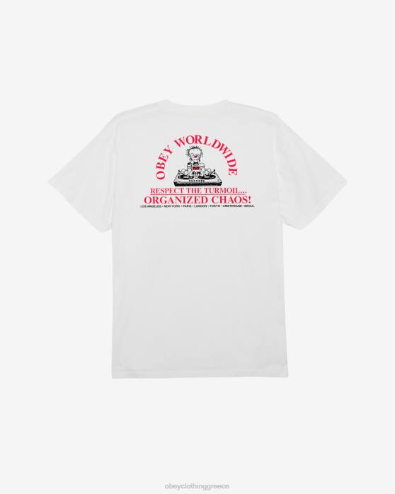 χρωστική vintage λευκό είδη ένδυσης 686F362 OBEY μπλουζάκι οργανωμένο χάος pigment άνδρες