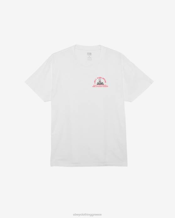 χρωστική vintage λευκό είδη ένδυσης 686F362 OBEY μπλουζάκι οργανωμένο χάος pigment άνδρες
