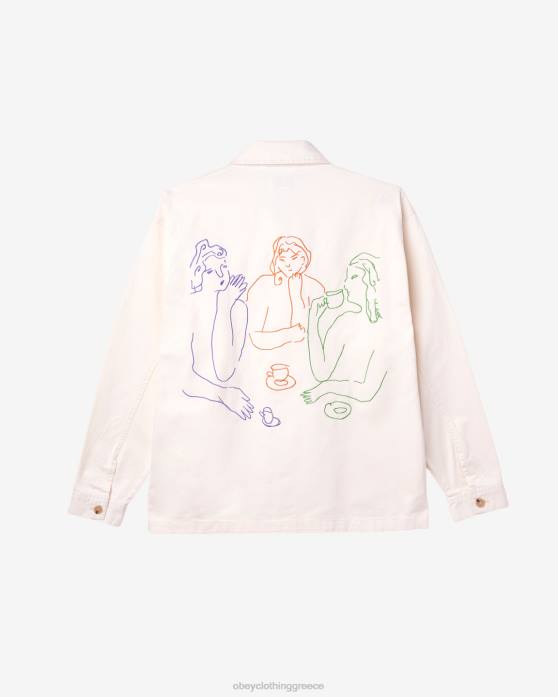 αλεύκαντος είδη ένδυσης 686F244 OBEY απογευματινό πουκάμισο μπουφάν άνδρες