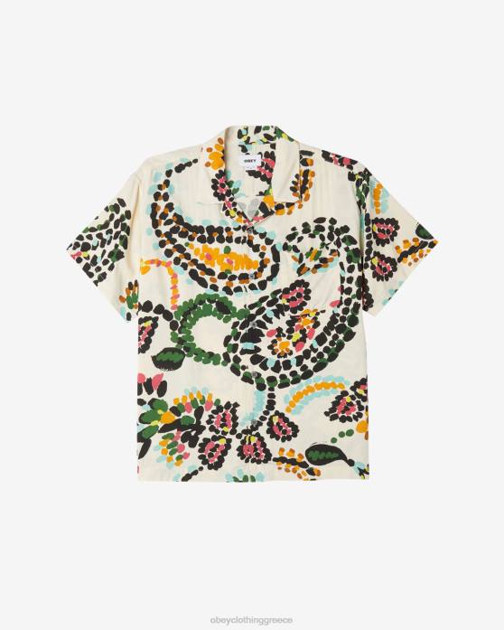 λευκός καπνός πολυ είδη ένδυσης 686F143 OBEY πουά πουκάμισο paisley άνδρες